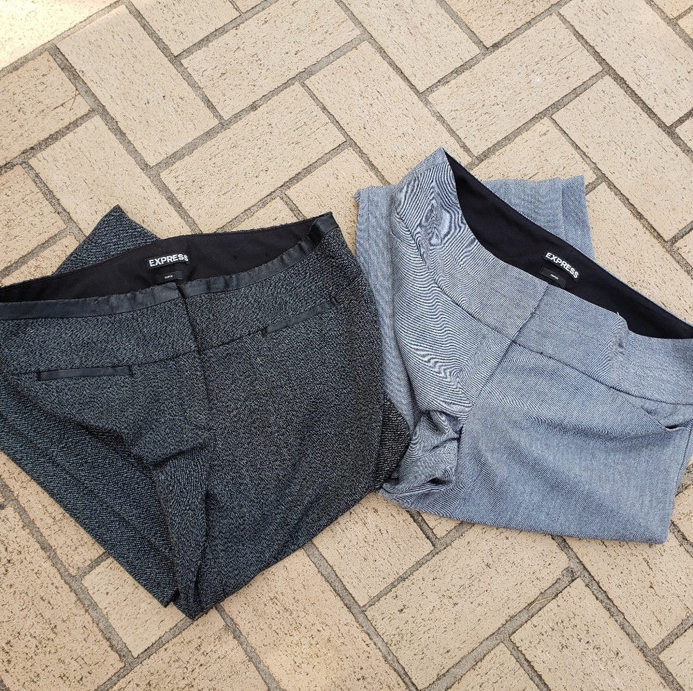 2 Pairs Womens Express Dress Pants Size 6P